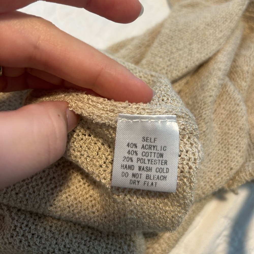 Tan Open Back Sweater - Picture 3 of 7